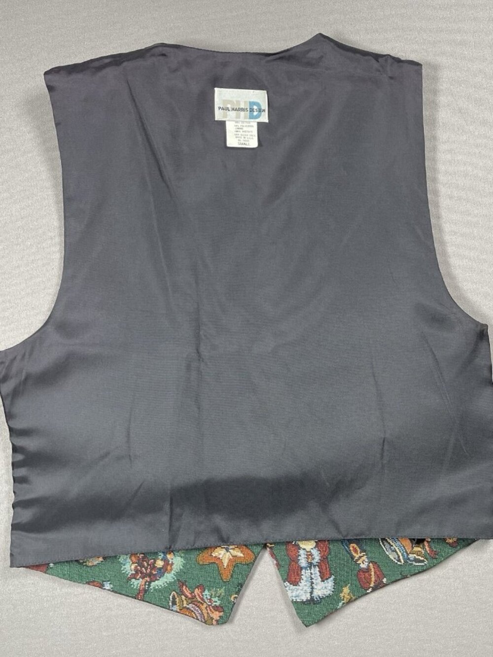 Paul Harris Design USA Green Christmas Holiday Printed Vest - Women Size Small - Picture 12 of 16